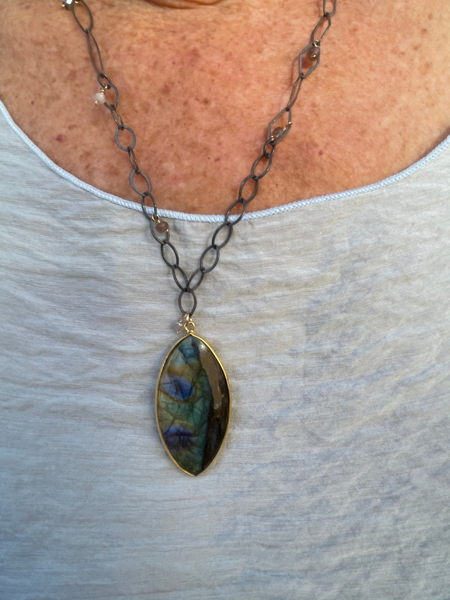 Lab Chunky Chain Necklace