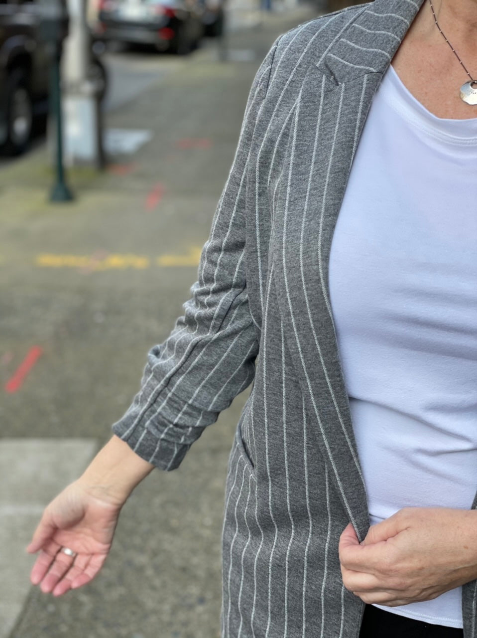 Ruched Blazer