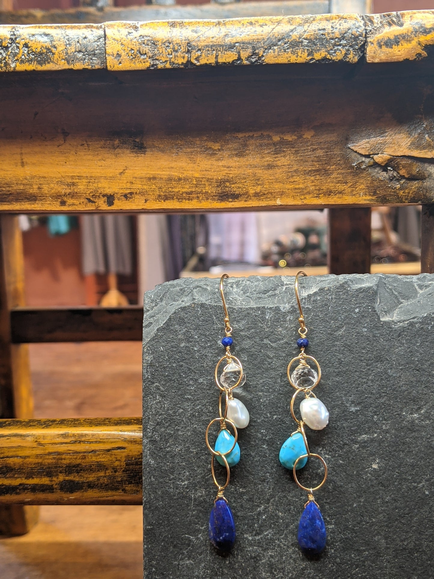 Lapis Drop Earring