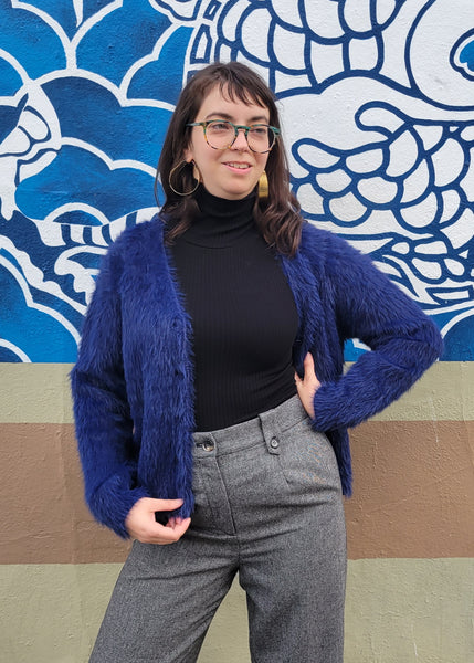 Eyelash Button Cardigan