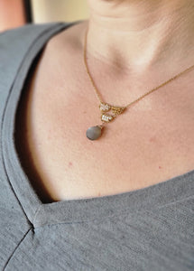 Triple Drop Opal Necklace
