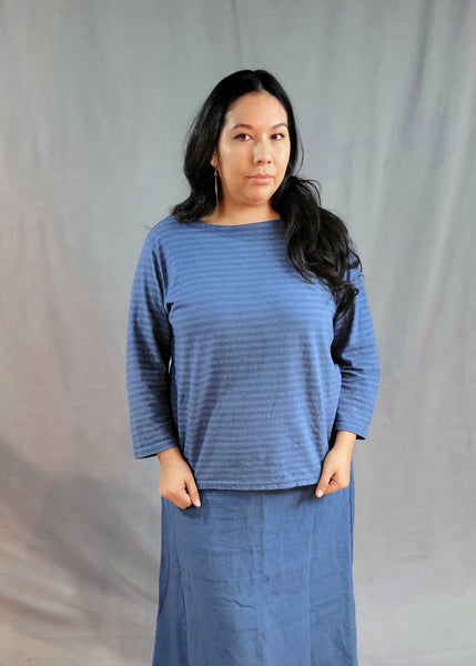 Slubby Stripe Boatneck