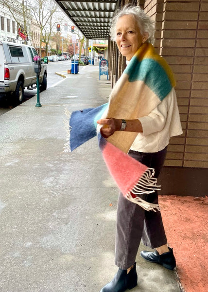 Color Block Cozy Scarf