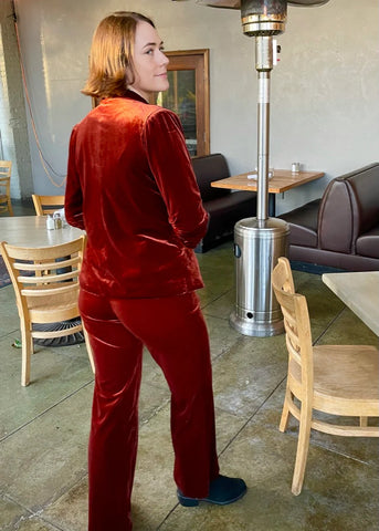 Velvet Wide Leg Pant