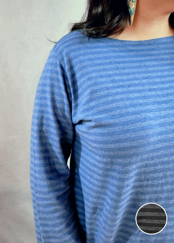 Slubby Stripe Boatneck